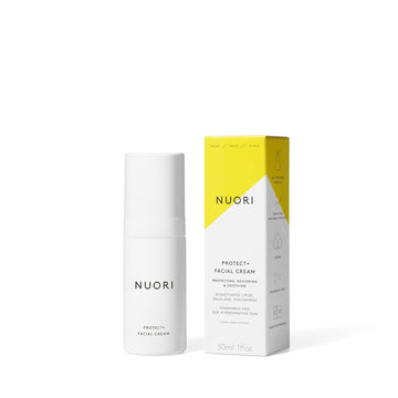 Nuori Protect + Facial Cream | For All Skin Types Including Hypersensitive Skin, All Natural, Fragrance Free, 30 Ml / 1 Fl Oz