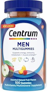 Centrum Multigummies Gummy Multivitamin For Men, Multivitamin/Multimineral Supplement With Selenium, Antioxidants And Vitamin D3, Assorted Fruit Avor - 46 Count (Pack Of 3)
