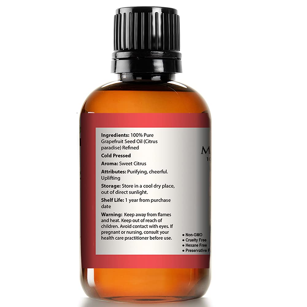 Mayan'S Secret 100% Pure Grapefruit Seed Oil, Premium Quality/Undiluted/Refined Cold Pressed/4 Fl Oz Glass Jar : Beauty & Personal Care