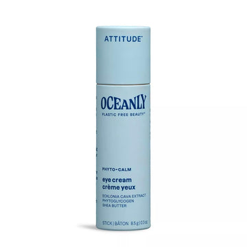 ATTITUDE Oceanly Eye Cream Stick, EWG Verified, Plastic-free, Plant and Mineral-Based Ingredients, Vegan and Cruelty-free Beauty Products, PHYTO CALM, Unscented, 0.3 Ounce
