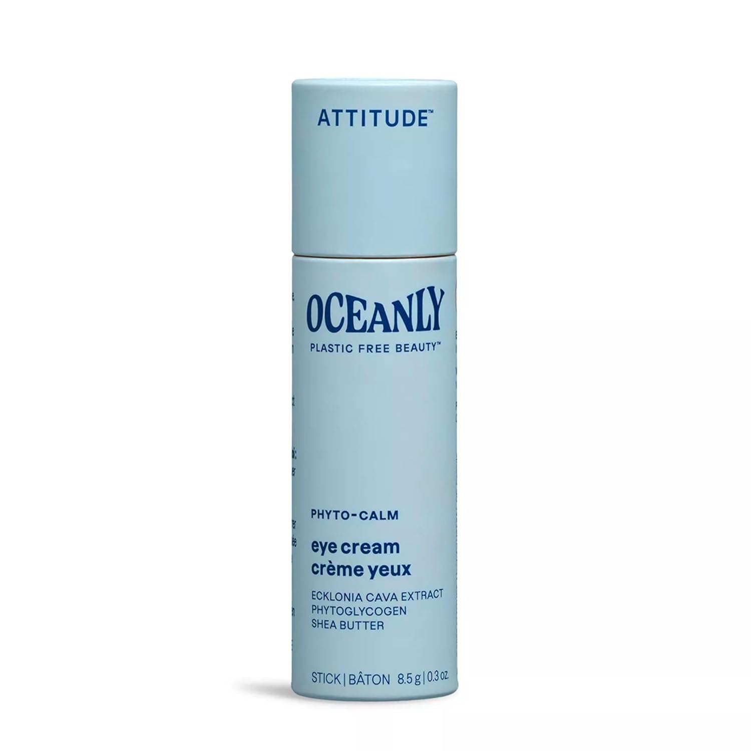 Attitude Oceanly Eye Cream Stick, Ewg Verified, Plastic-Free, Plant And Mineral-Based Ingredients, Vegan And Cruelty-Free Beauty Products, Phyto Calm, Unscented, 0.3 Ounce