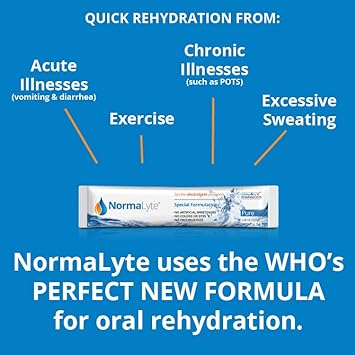NormaLyte Oral Rehydration Salts, Pure, 6 Pk (Yields 500mL per Pack)