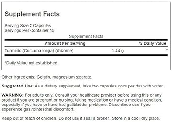 Swanson Turmeric 720 Milligrams 30 Capsules