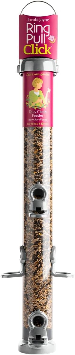 Jacobi Jayne Ring-Pull Click Large Seed Feeder, zinc Bird?RP3-S3Z