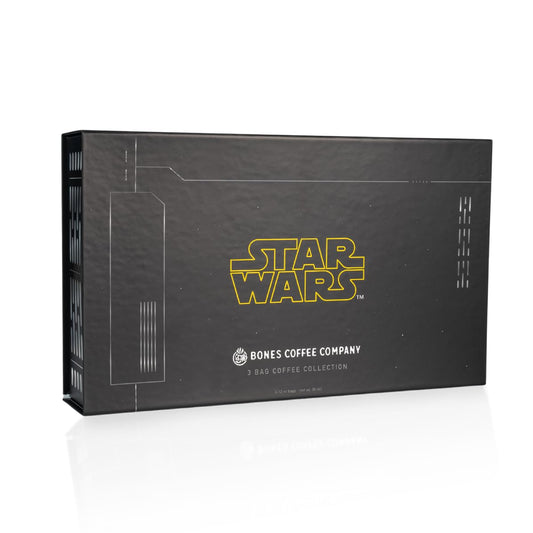 Bones Coffee Company Star Wars Collector's Box Ground Coffee Beans | 12 oz Sample Pack of 3 Low Acid Medium Roast Gourmet Flavored Coffee Gifts Inspired by Star Wars (Ground)