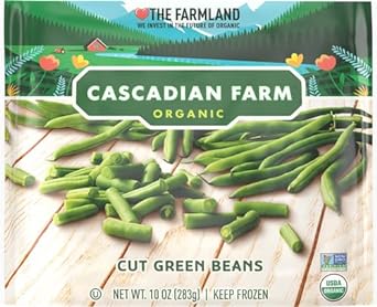 Cascadian Farm Organic Cut Green Beans, Non-GMO, Frozen Vegetables, 10 oz