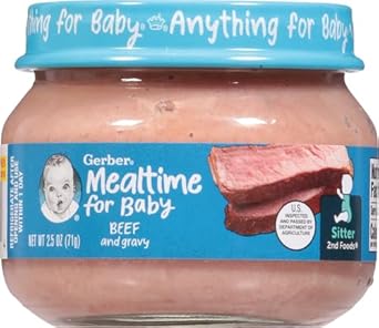 Gerber Beef & Gravy Baby Food, 2.5 Oz Jar