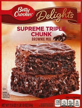 Betty Crocker Delights Triple Chunk Supreme Brownie Mix, 17.8 oz