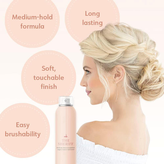 Drybar The Sheriff Medium Hold Hairspray || 215 G || Medium-Hold Formula Locks In Styles For Hold That Lasts And Is Never Flaky || Geat For All Hair Types