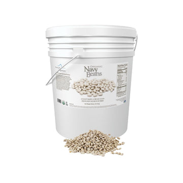 Mountain High Organics Inc. Certified Organic Navy Beans 6G Bucket (40LBS)