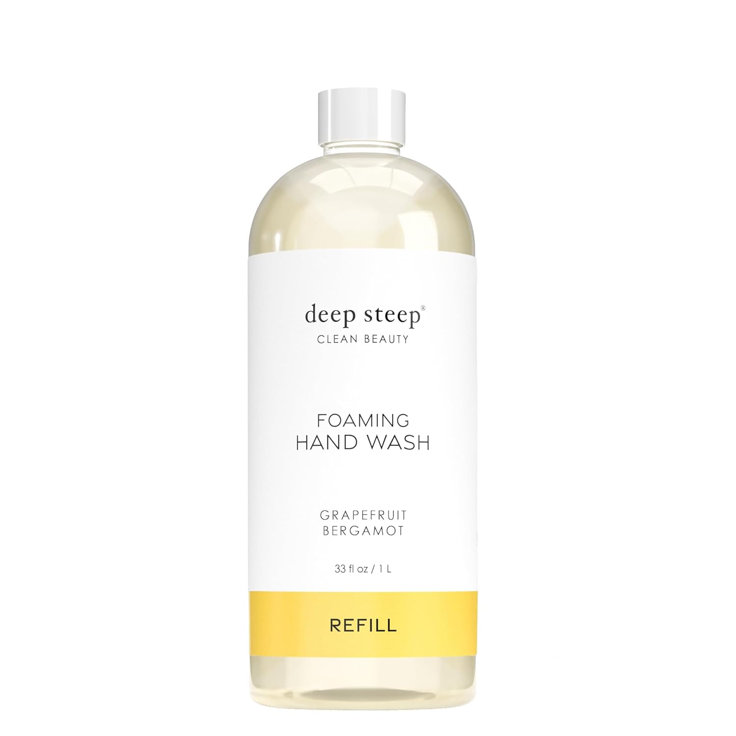 Deep Steep Foaming Hand Wash, Grapefruit Bergamot, 33 Oz – Gentle Cleanser With Aloe, Argan Oil, Shea Butter & Hyaluronic Acid – Vegan, Clean Beauty, Soft & Hydrated Hands