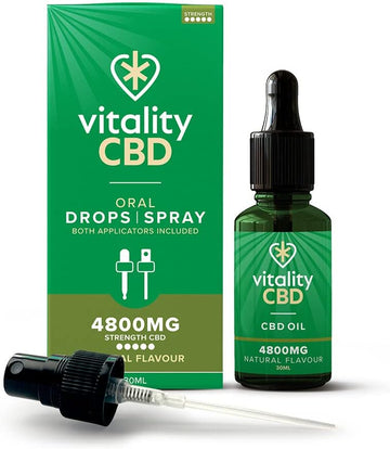 Vitality Cbd Drops, Spray In Mct Oil 4800 Mg, Natural, 30 Ml, No Thc