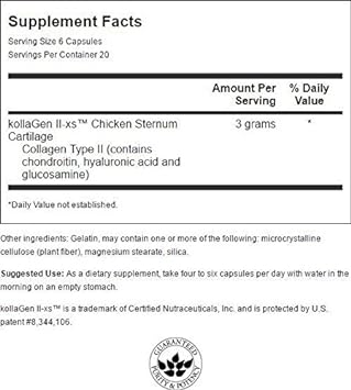 Swanson Chicken Sternum Cartilage Collagen Type Ii 500 mg 120 Caps by Swanson Premium