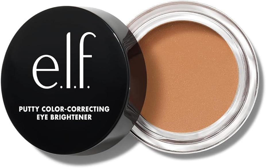 E.L.F. Putty Colour-Correcting Eye Brightener, Under-Eye Brightener & Primer For Reducing Appearance Of Dark Circles, Vegan & Cruelty-Free, Medium/Tan