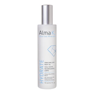 Alma K Enriching Dry Body Oil - Vitamin E Oil For Skin - Body Oil After Shower - With Avocado, Olive, Argan Oils - White Tea And Neroli Scent - 3.7 Oz