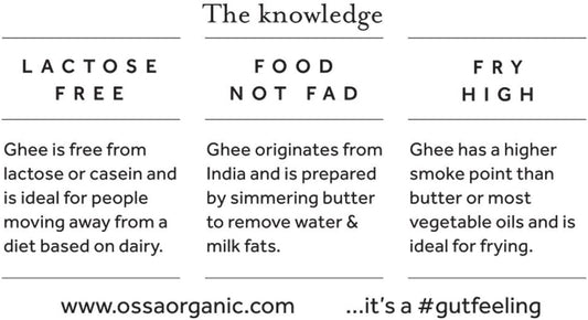 Ossa Organic Ghee | Traditional Clarified Butter, British Grassfed Cows | Organic & Keto (1 X Ghee)