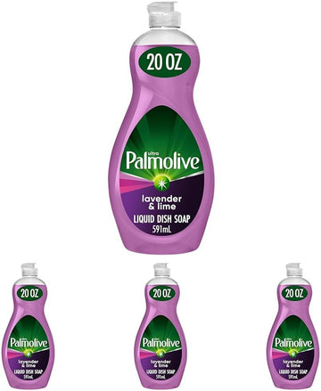 Palmolive Ultra Experientials Liquid Dish Soap, Lavender & Lime Scent, 20 Fl Oz (Pack of 4)