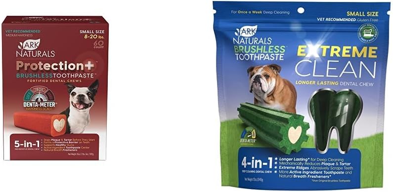 Ark Naturals Brushless Toothpaste Bundle, Dog Dental Chews for Small Breeds, Prevents Plaque & Tartar, Freshens Breath : Pet Supplies