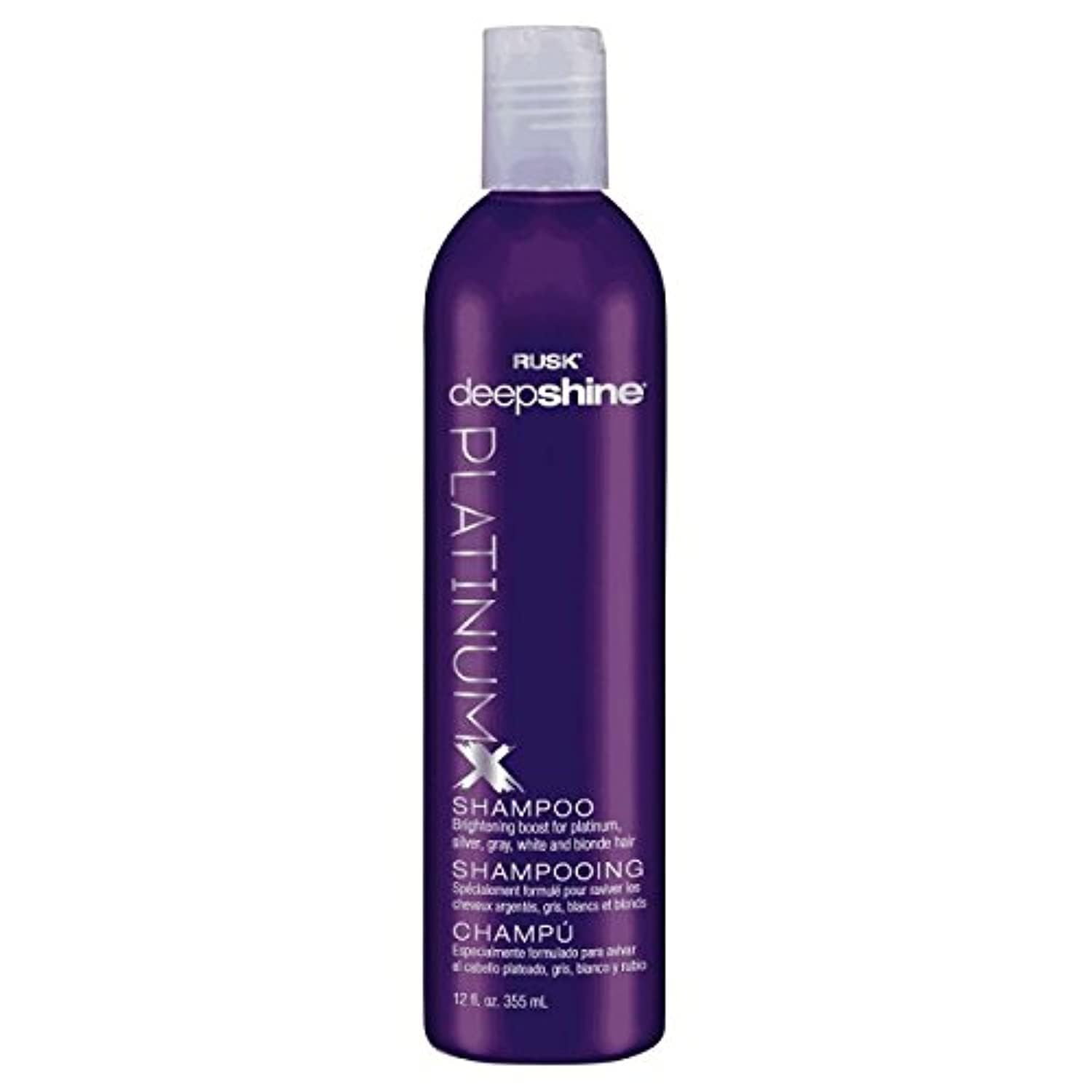 Rusk Deepshine Platinumx Shampoo, Gentle Cleansing, Brightening Color Boost For Platinum, Silver, Gray, White, And Blonde Hair, 12 Oz : Beauty & Personal Care