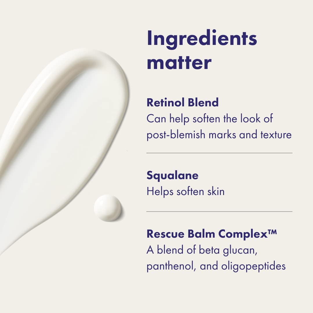 Hero Cosmetics Rescue Retinol Nighttime Renewing Cream - Helps With the Look of Uneven Texture and Post-Blemish Marks - Gentle, Non-Drying Formula, Introduction Retinol - Safe for Sensitive Skin (30 ml) : Beauty & Personal Care