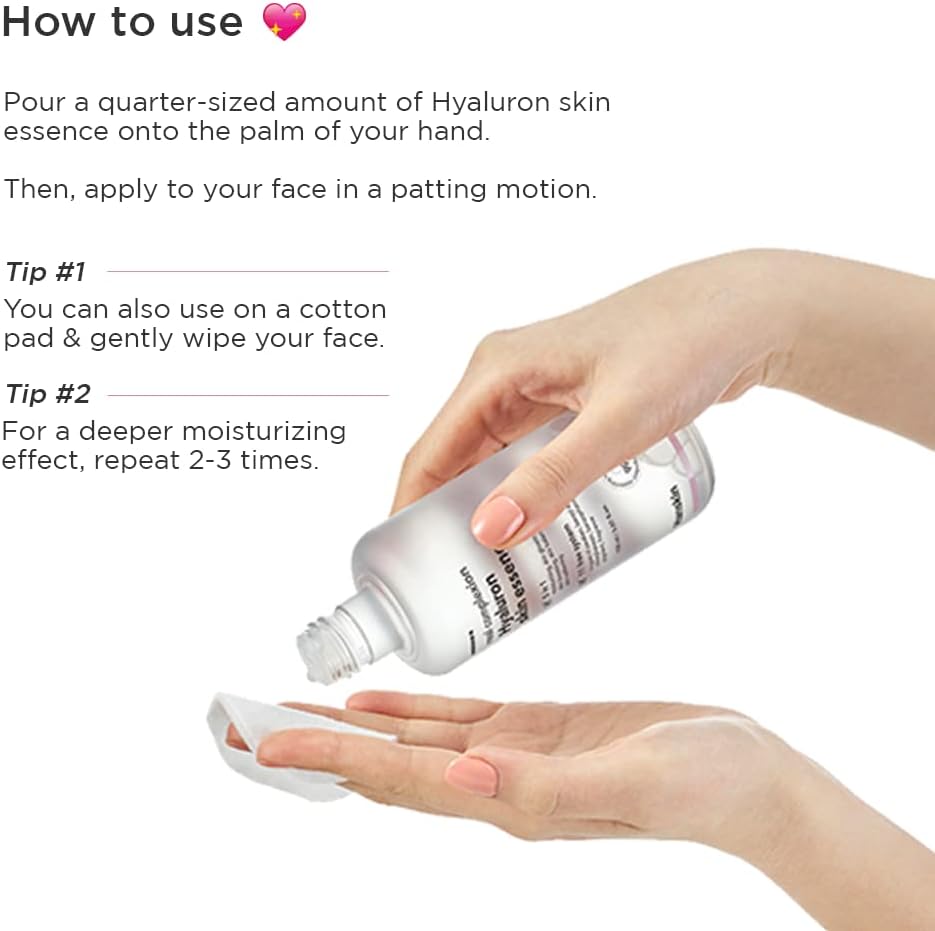 Hanskin Hyaluron Skin Essence Real Complexion Face Moisturiser With Etichetta Di Ringraziamento (300 Ml)