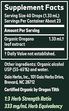 Gaia Herbs Oregano Leaf 1  , Liq Extract