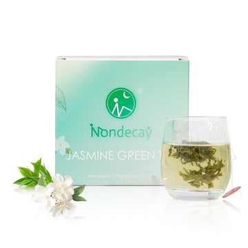 Jasmine Green Tea|Nondecay Tea Sampler With 7 Pyramid Tea Infuser Bags - Fruit, Herb And Flower Tea For Cold Brew & Hot Brew, Birthday, Hostess And Co-Worker Fall Gifts