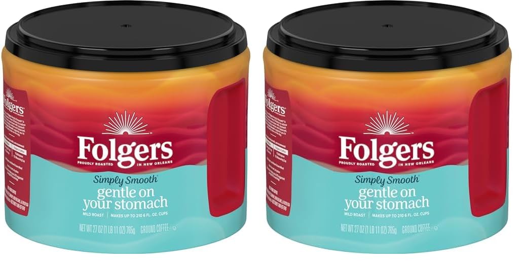 Folgers Simply Smooth Ground Coffee, 27 Ounce (Pack Of 2)
