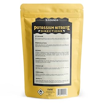 Prilled Potassium Nitrate Powder - 5 Pound - 99% Highly Refined - Multipurpose Uses - Use For Lawn Care, Tree Stump Removal And More - Tree Stump Remover - Industrial Grade Strength