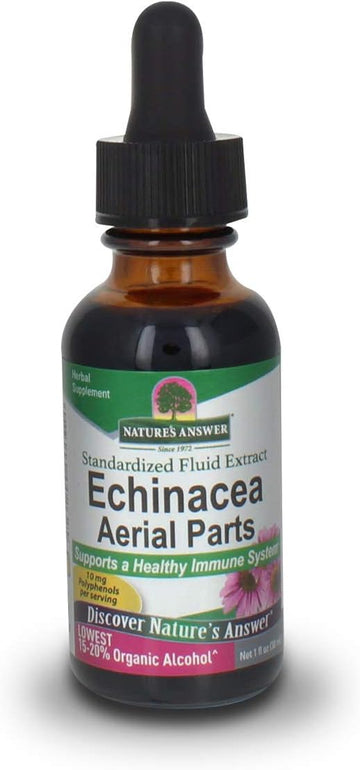 Nature'S Answer Echinacea Liq Drops With Organic Low Alcohol 1   Non Gmo, Kosher, Gluten Free | Super Concentrated | Immune Support