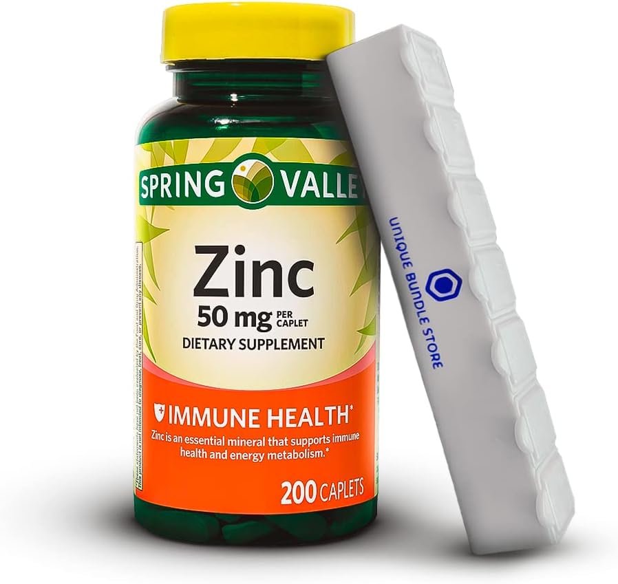 Spring Valley, Zinc 50Mg, Zinc Caplets Dietary Supplement, Zinc Supple