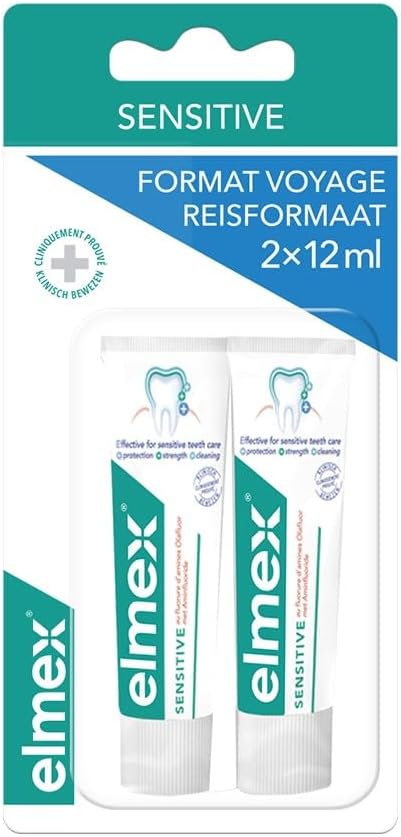 Elmex Sensitive Toothpaste Travel Tubes 2 X 12Ml