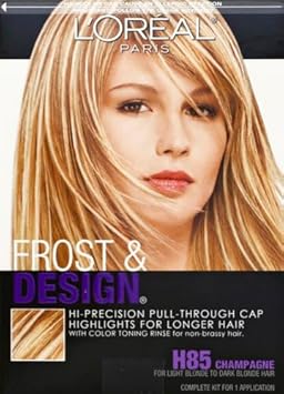 L'Oreal Paris Frost And Design Cap Hair Highlights For Long Hair, H85 Champagne, 1 Kit