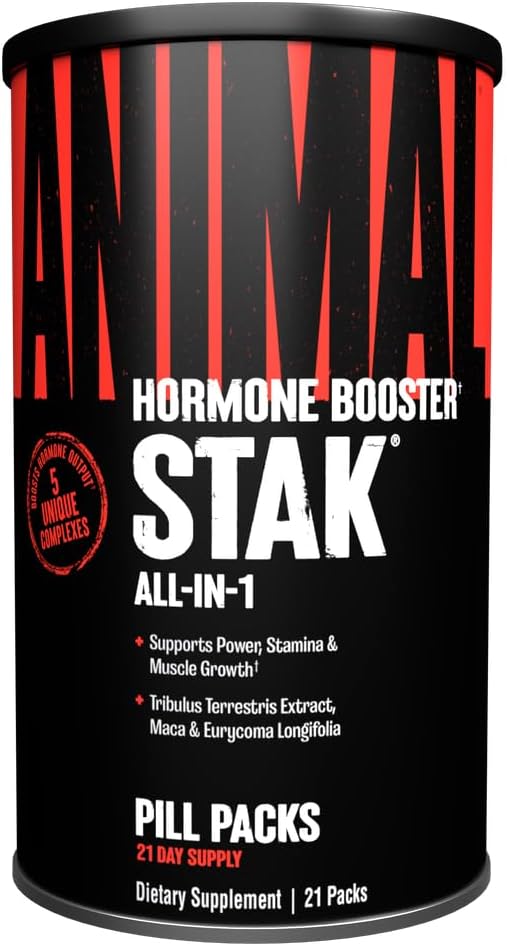 Animal Stak ? Complete Natural Hormone Booster Supplement with Tribulus ? Natural Testosterone Booster for Athletes ? Contains Estrogen Blockers ? 1 Month Cycle