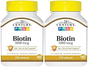 21St Century Biotin 5000 Mcg Capsules,2 Count