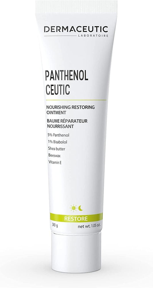 Dermaceutic Panthenol Ceutic - Nourishing Restoring Ointment With Panthenol, Shea Butter, Beeswax And Vitamin E - Immediate Comfort For Dry, Sensitive And Irritated Skin - 30G