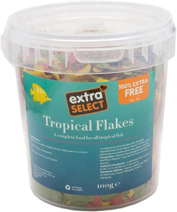 Extra Select Tropical Flake Complete Fish Food, 50 g?10ESTR50