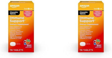 Amazon Basic Care Immune Support Berry Chew Tablets, 116 Count (Pack of 2)