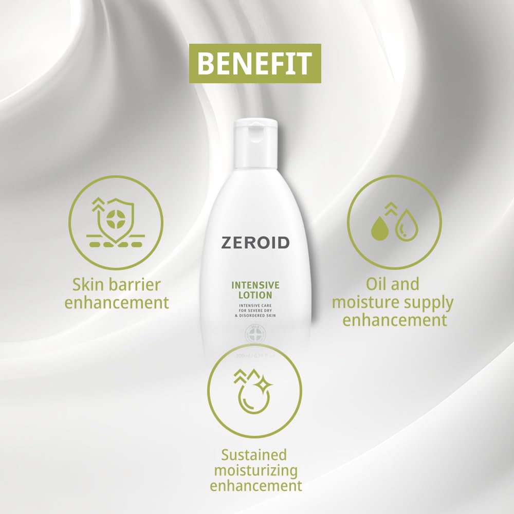 Zeroid | Intensive Lotion | Korean Body Care Moisturizer | Hand And Body Cream For Women And Men | Body Lotion For Dry And Sensitive Skin | Moisturizer For Extremely Dry Skin | 6.76 Fl Oz (200Ml) : Beauty & Personal Care