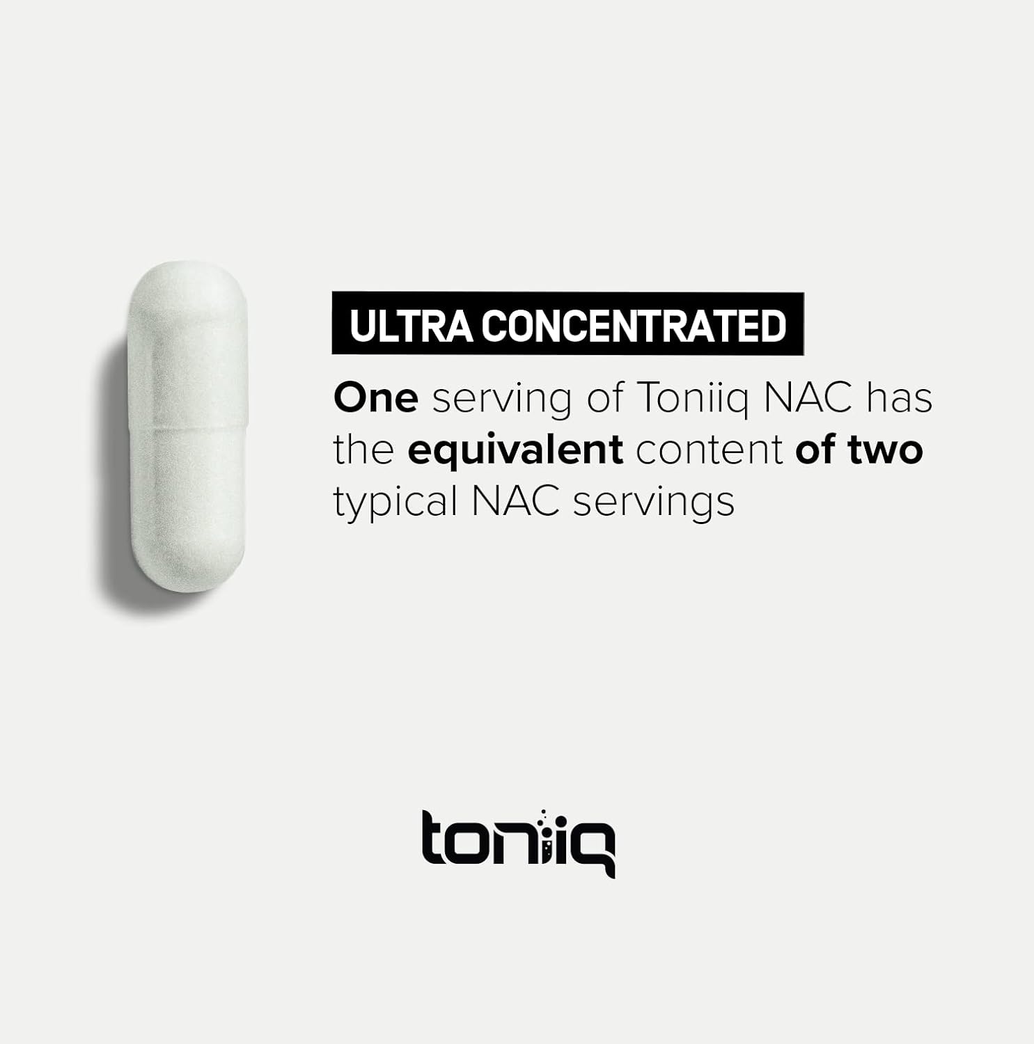 Toniiq 1300mg NAC - 4 Month Supply - Min. 98%+ Tested Purity - Ultra High Strength Bioavailable NAC Cysteine Supplement - 240 Vegetarian N Acetyl Cysteine Capsules -Lab Tested TQ : Health & Household