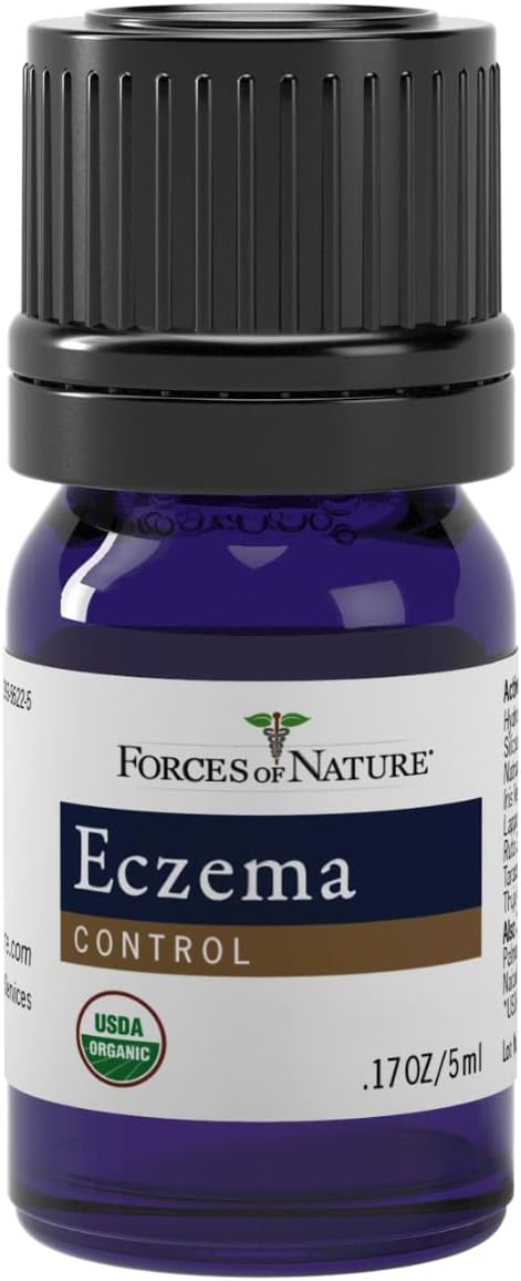 Forces Of Nature Eczema Control, Sensitive, Dry And Itchy Skin Relief, Steroid-Free Skin Care For Flare-Ups, Eczema Treatment For Adults, Organic Homeopathic Medicine, Fast-Acting, 11Ml (0.37 Fl Oz)