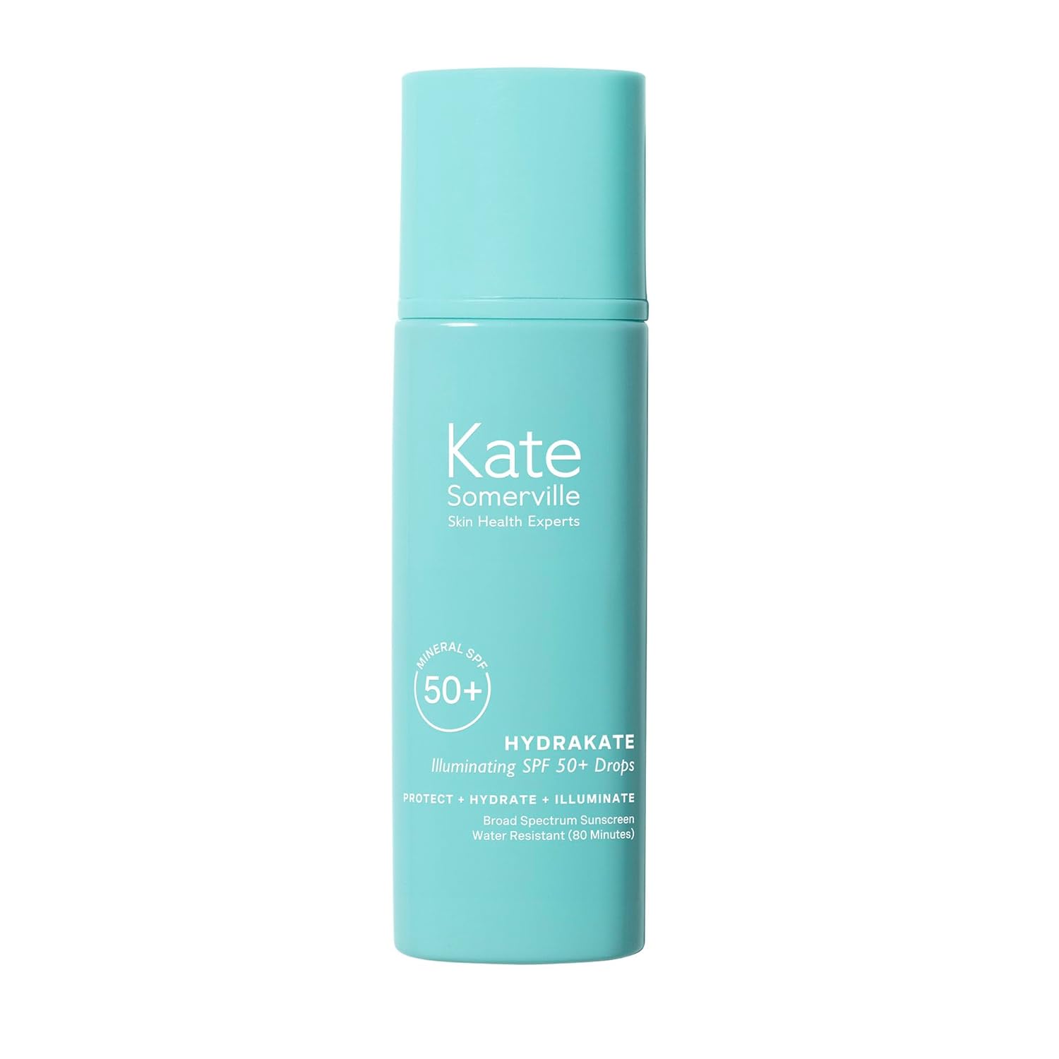 Kate Somerville Hydrakate Illuminating Sunscreen Drops For Face With 50+ Spf, Zinc Oxide And Mineral Tinted, Moisturizing And Anti-Aging, 1.7 Fl. Oz