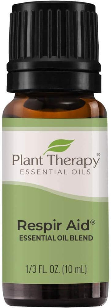 Plant Therapy Respir Aid Essential Oil Blend 10 mL (1/3 oz) Sinus, Airway and Congestion Clearing Synergy Blend 100% Pure, Undiluted, Natural Aromatherapy, Therapeutic Grade