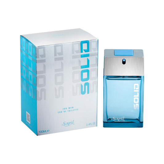 Sapil Solid Eau De Toilette For Men – Long-Lasting Dubai Toilette – Citrus, Woody, Musky & Warm Spicy Scent With Fresh & Powdery Notes – 3.4 Oz(100Ml) –Premium Arabic Toilette For Daily & Evening Wear