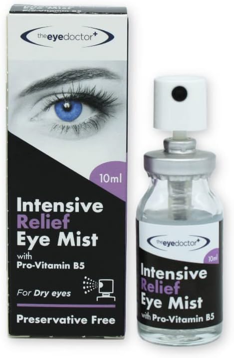 The Eye Doctor Eye Mist Intensive Relief Triple Pack - Soothes Irritated Tired Dry Eyes - Preservative Free - Contains Pro-Vitamin B5 - Suitable For Contact Lenses - 3X 10Ml Spray Bottle