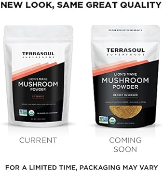 Terrasoul Superfoods Organic Lion's Mane Mushroom Powder (4:1 Extract), 5.5 Ounces : Health & Household