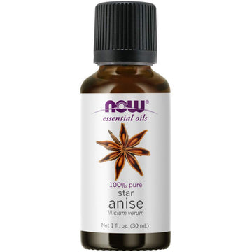 Now Essential Oils, Anise Oil, Balancing Aromatherapy Scent, Steam Distilled, 100% Pure, Vegan, Child Resistant Cap, 1-Ounce