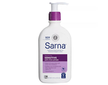 Sarna Sensitive Steroid-Free Anti-Itch Lotion For Dry Irritated Skin, Fragrance Free - 7.5 Fl Oz