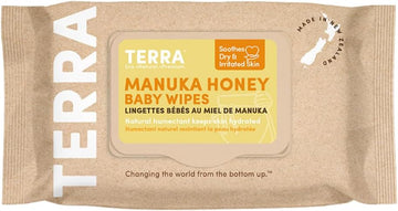 Bamboo Baby Wipes: Manuka Honey, 99.5% Pure New Zealand Water, 100% Biodegradable Bamboo Fiber, 0% Plastic, Unscented Baby Wipes For Sensitive Skin, 1 Pack Of 70 Wipes