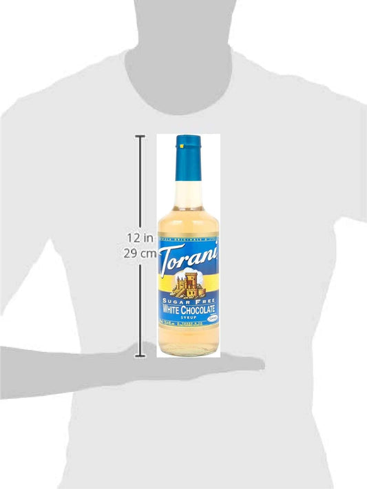 Torani Sugar-Free Syrup, White Chocolate, 25.4 Fl Oz Bottle (Pack Of 4)